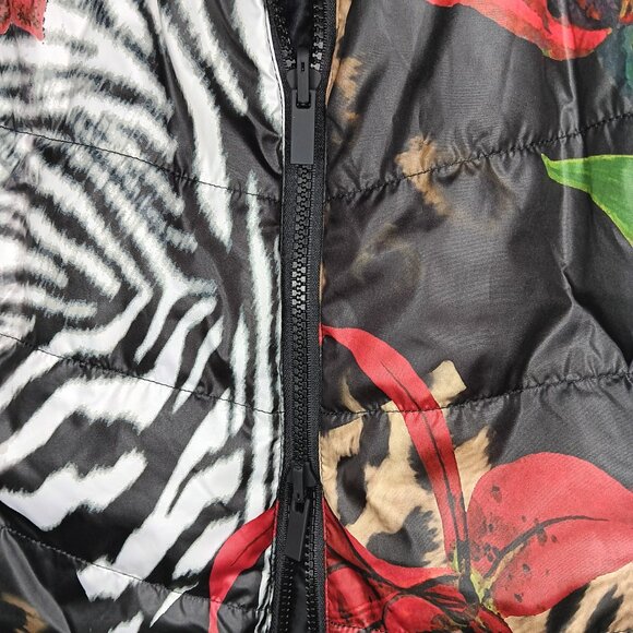 Chico's Tropical Puffer Vest Floral Animal Print Large 12 - Picture 4 of 7